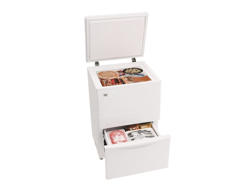 ハイアール、上開き/引き出し式で食材を出し入れしやすい2段冷凍庫