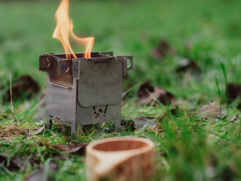 damage mark ROCA 焚き火台 アウトドア キャンプ ソロ 焚火 炎 風に