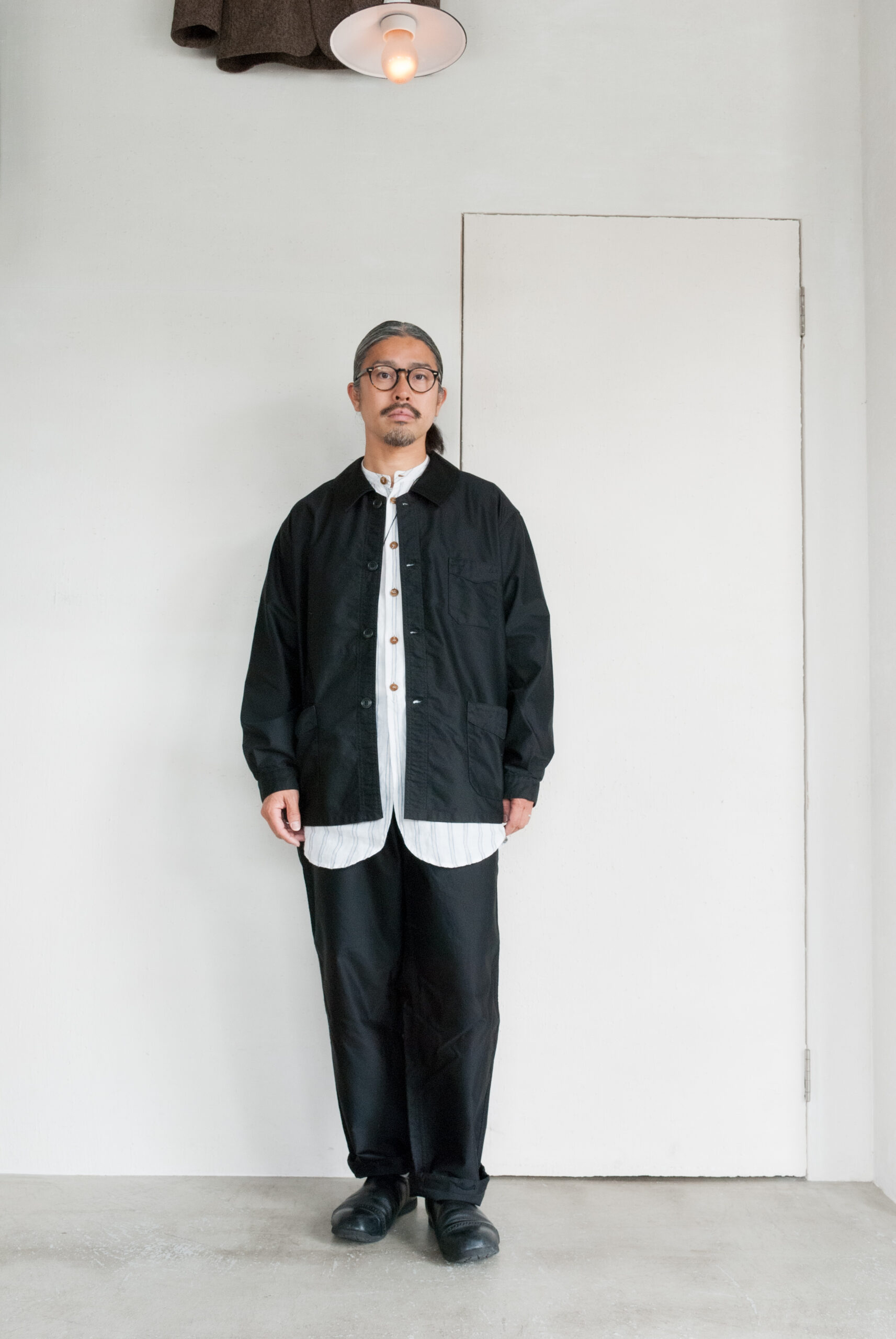 Post O'Alls E-Z Chinois De Luxe summer moleskin black | kado〔カド