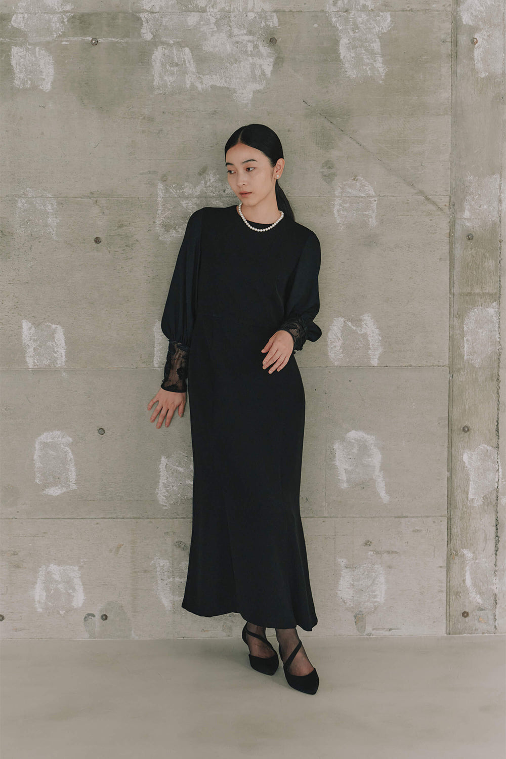 kaene公式オンラインストア エンブロイダリースリーブドレス / 100905