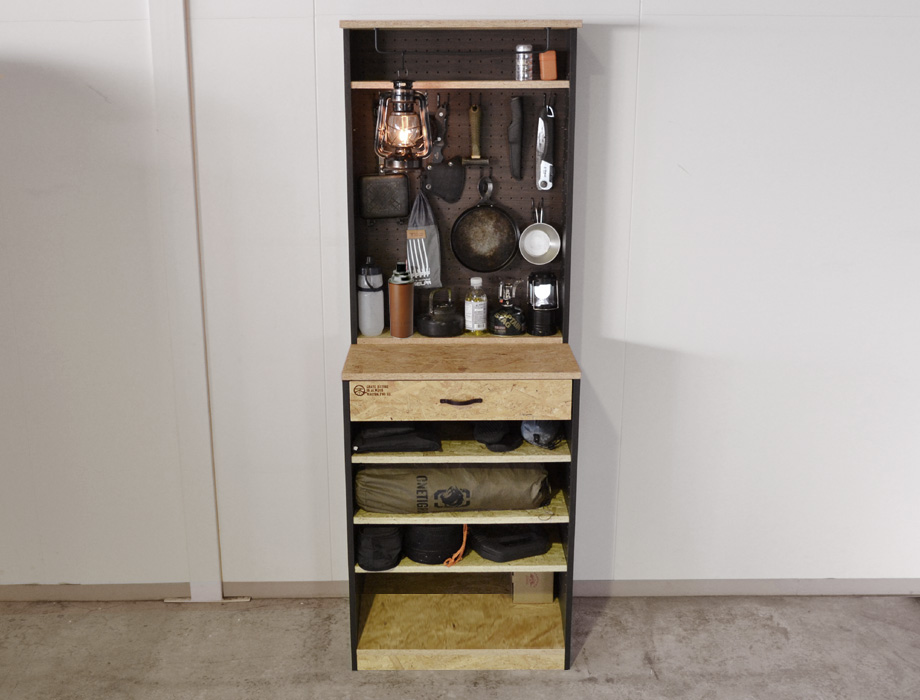 G.base［ジー・ベース］キャンピングギア ディスプレイ収納ラック幅62cm