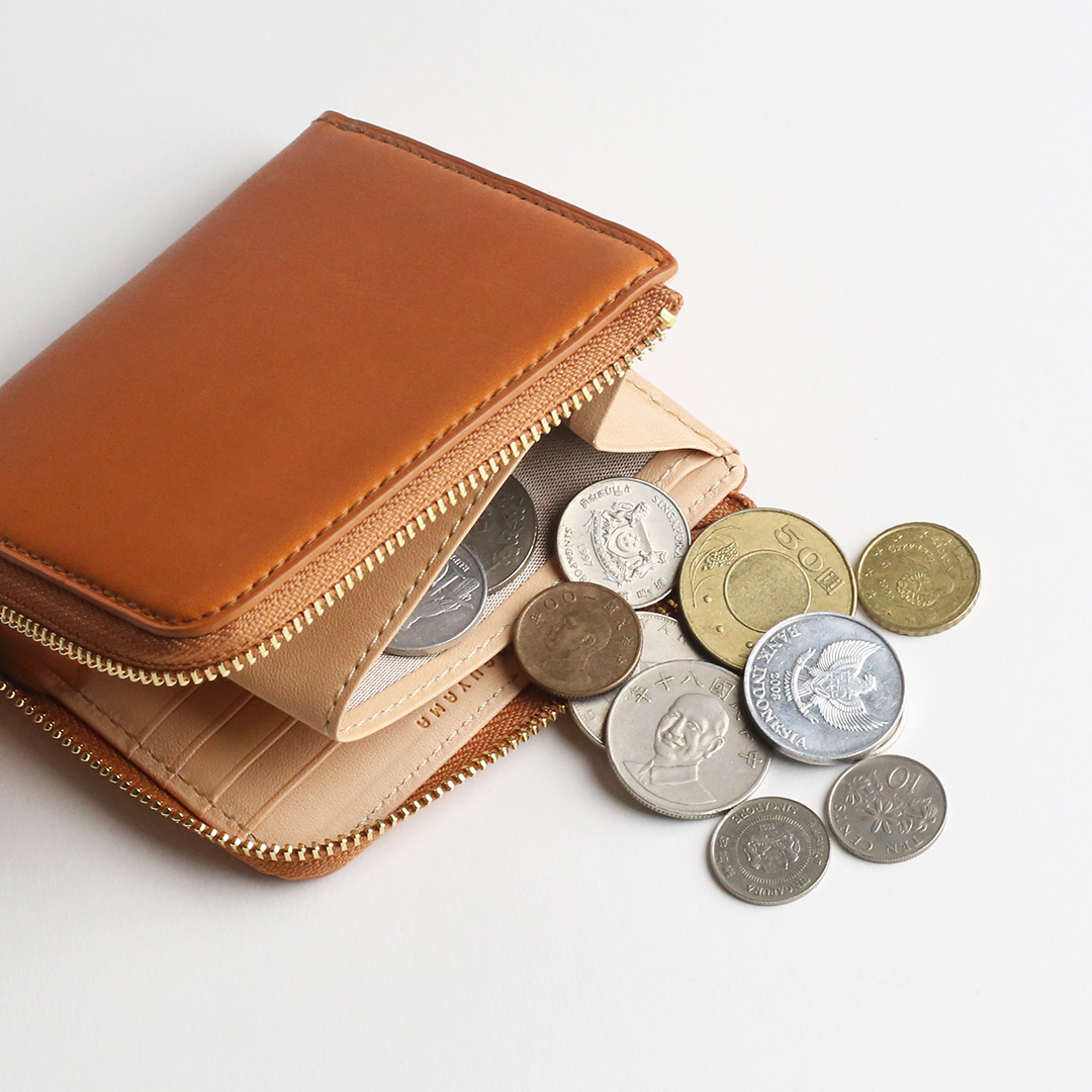 栃木レザーLファスナーミニ財布 | 香久山鞄