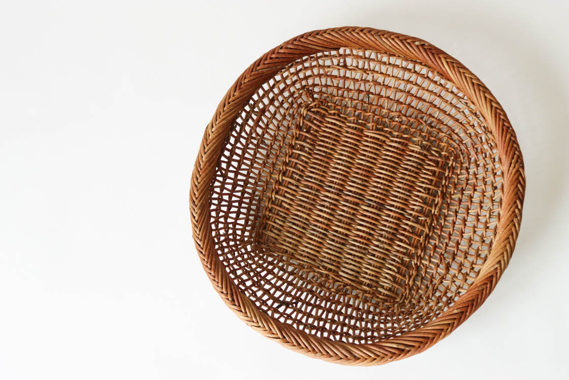 青森 あけび こだし編み 丸かご (大)