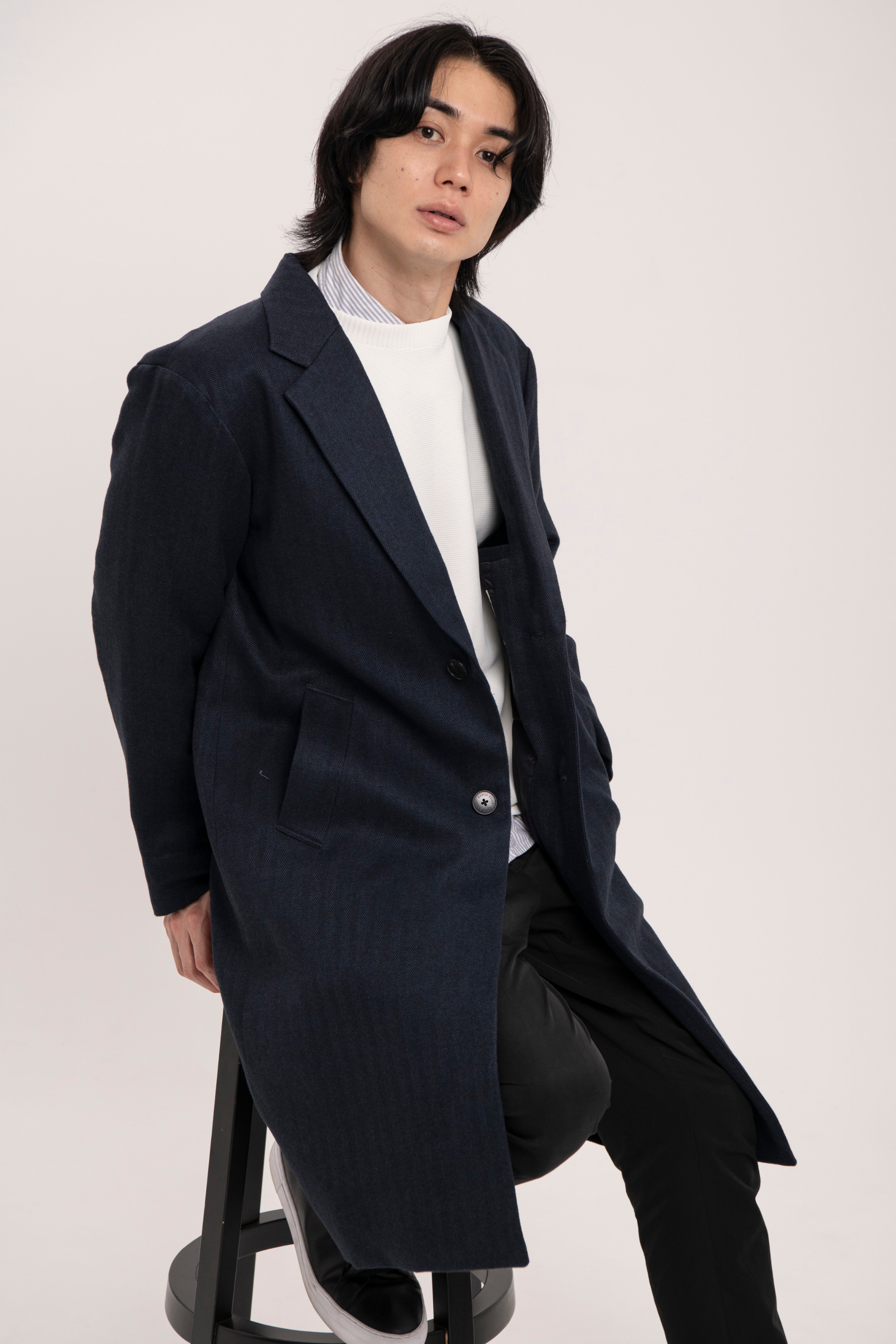 BLACK LABEL チェスターコート ネイビー 連休特別特価 BLACK LABEL