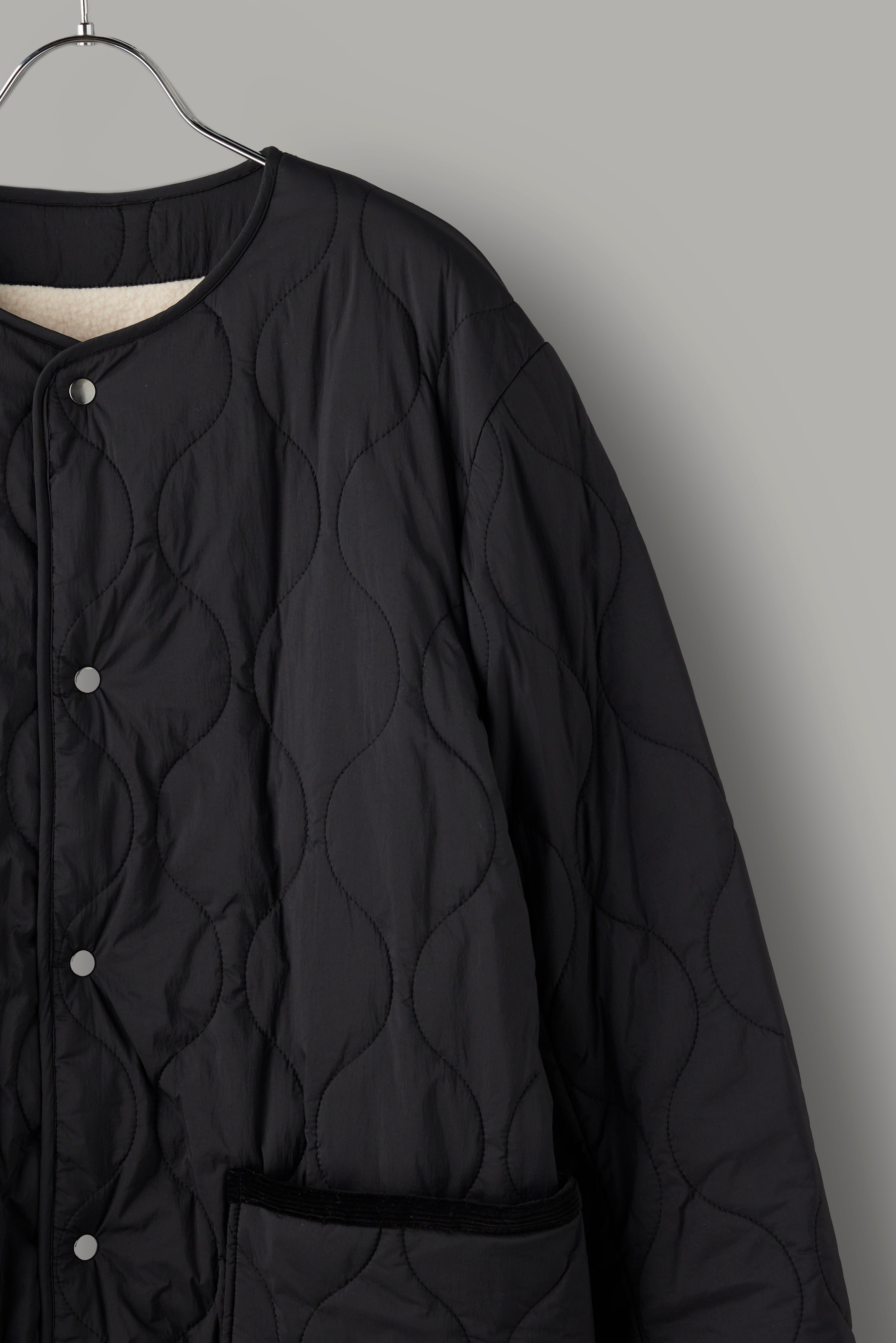 Reversible boa quilted coat - Unisex