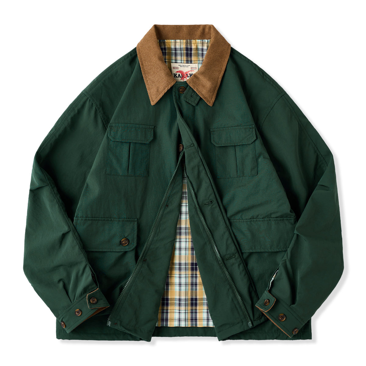 襟・袖裏コーデュロイ 撥水ハンティングジャケット – Karakubuy