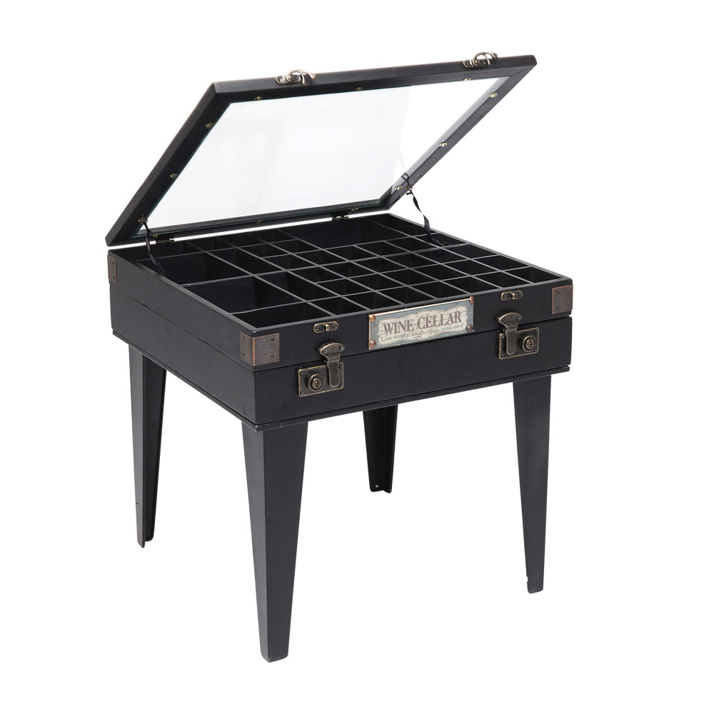 廃番】コレクターブラック 55x55cm サイドテーブル - サイドテーブルの