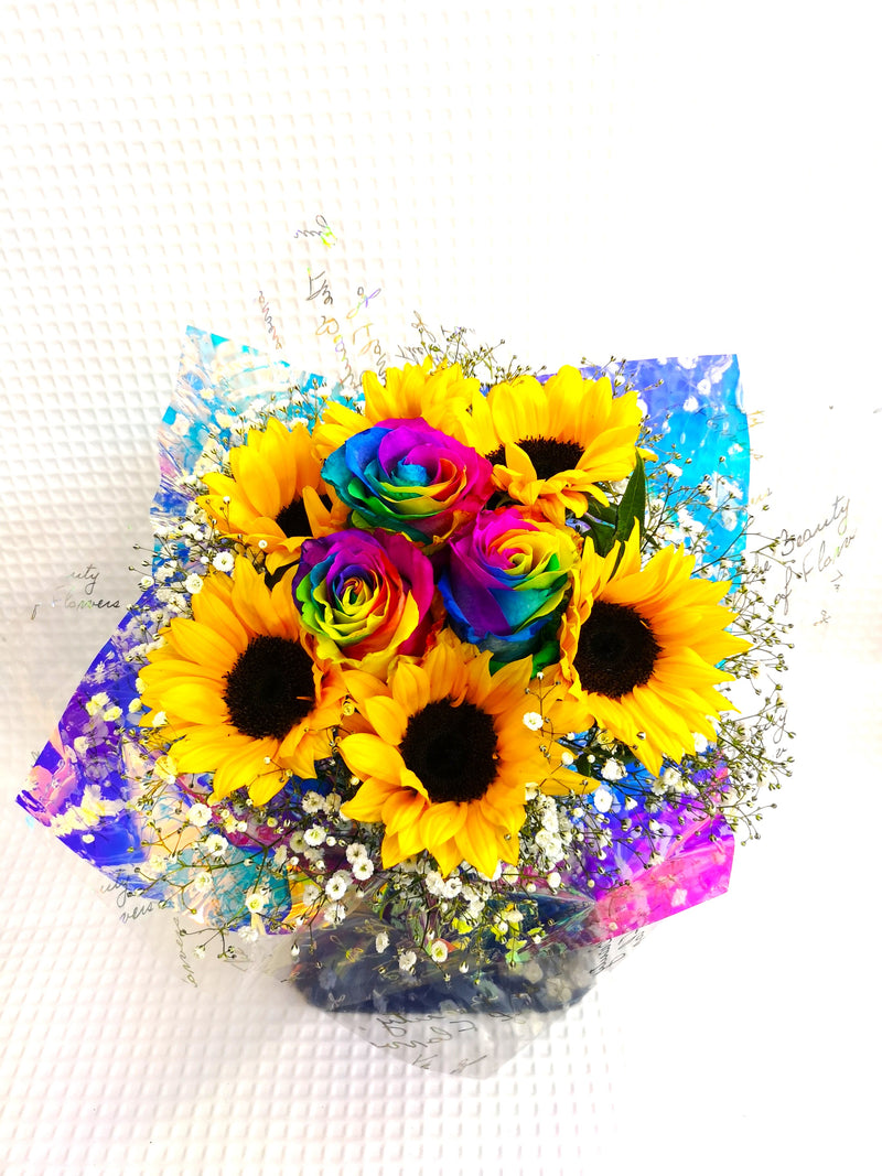 生花】レインボーローズハピネスブーケ– karendo online shop