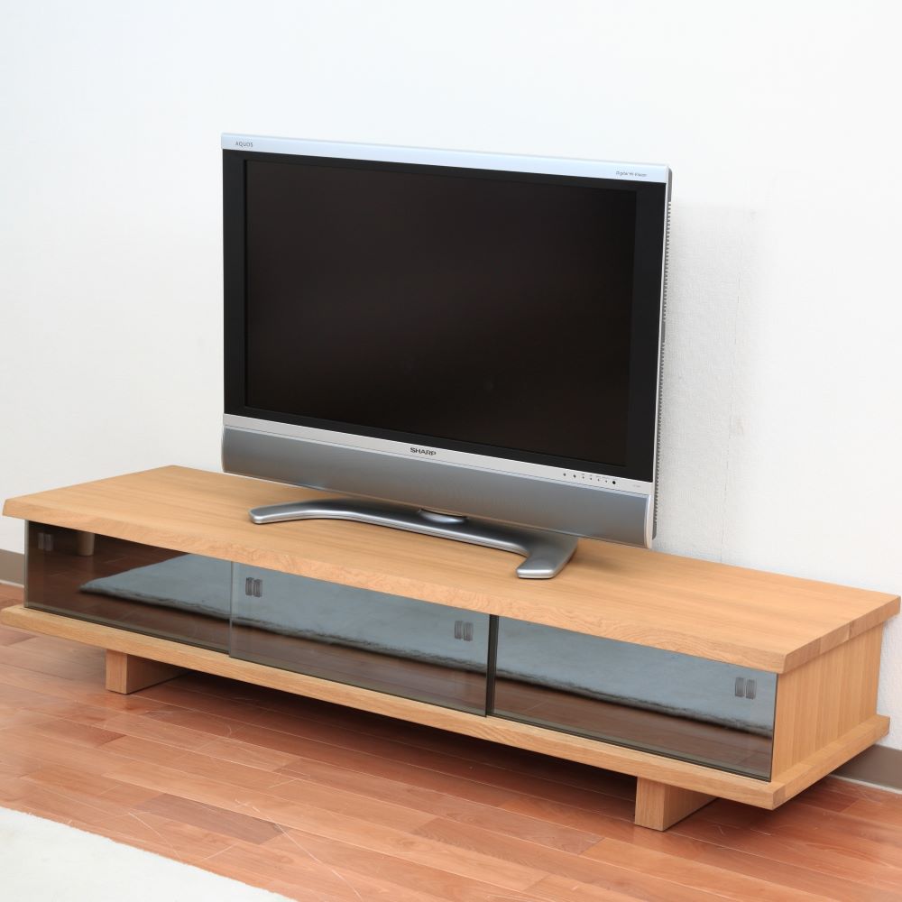 TVボードレフシャインガラス扉仕様 TV31～34R(オーク) – 柏木工株式