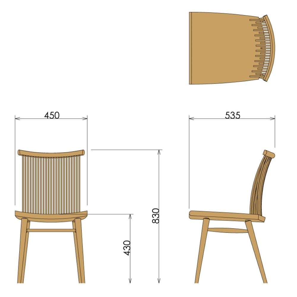 月華 サイドチェア GDC11(NP色) – 柏木工株式会社オンラインストア