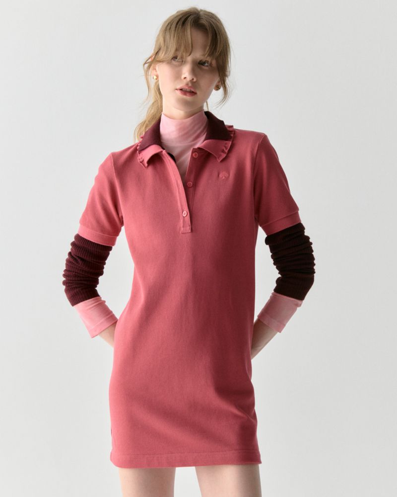 Ruffle Logo Polo Dress | Kate Spade Outlet