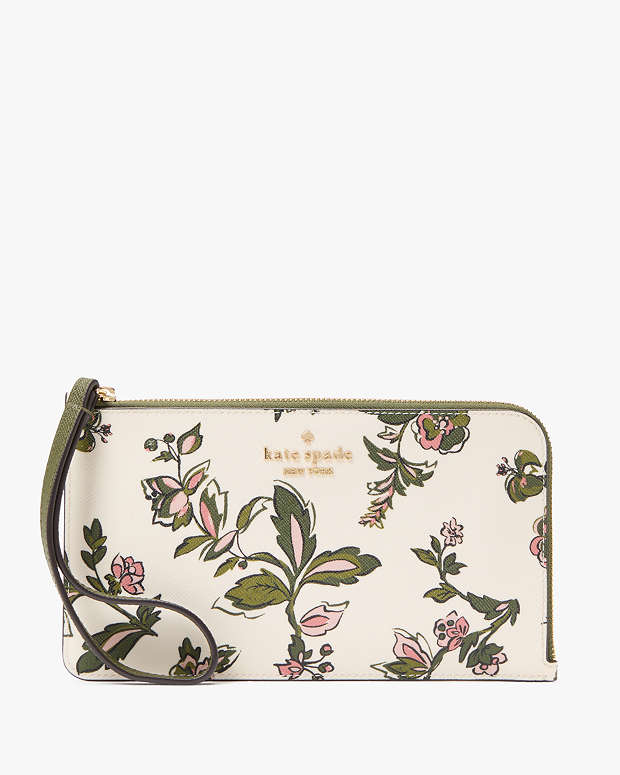 Lucy Floral Medium L Zip Wristlet | Kate Spade FR