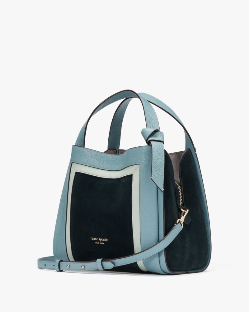 ノット カラーブロック レザー アンド スエード ミディアム クロス