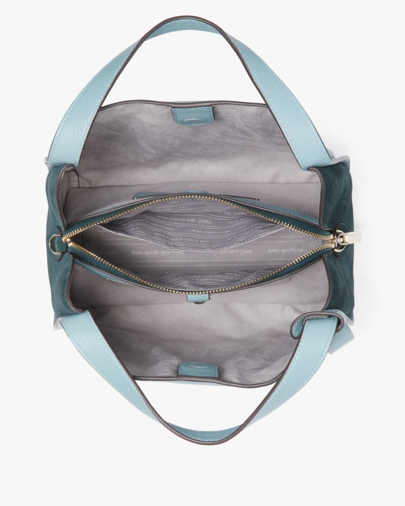 ノット カラーブロック レザー アンド スエード ミディアム クロス