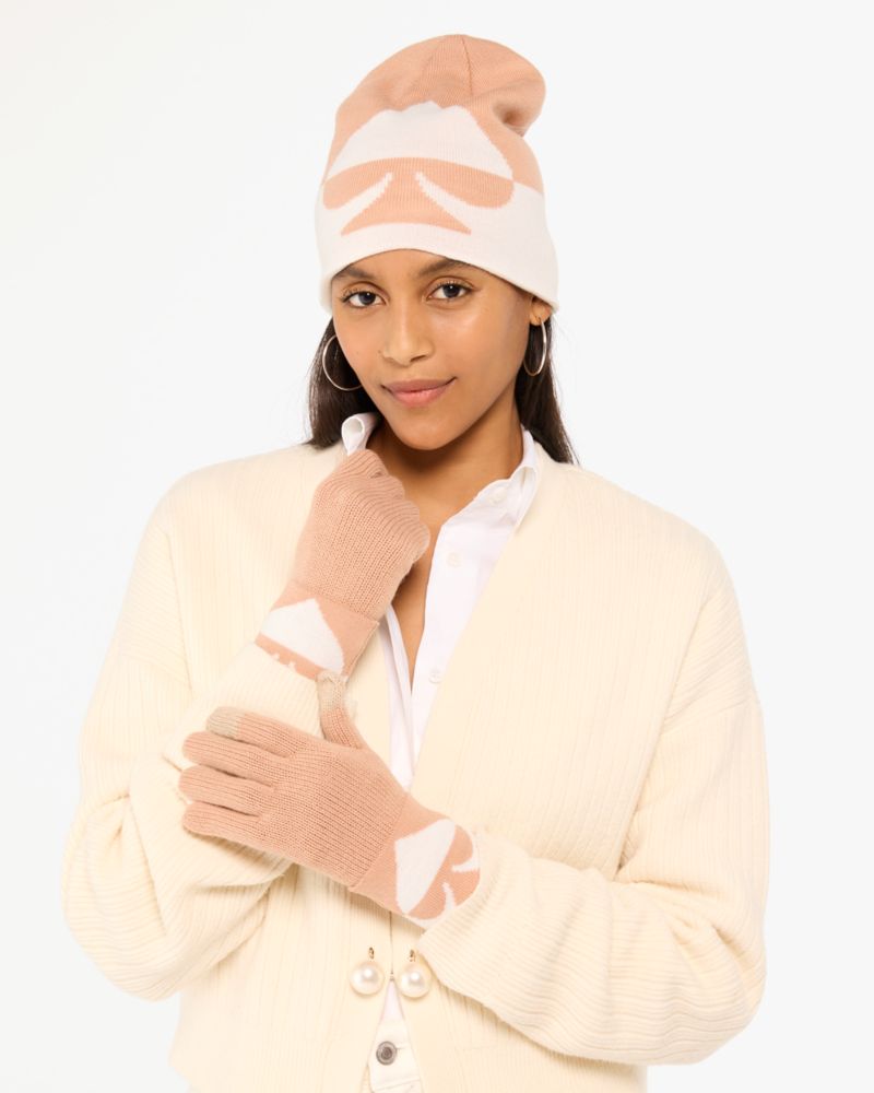 Oversized Spade Beanie And Glove Set | Kate Spade Outlet