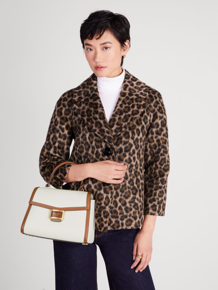 ケイティ カラーブロック ミディアム トップハンドル バッグ