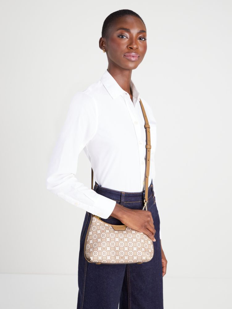 Spade Flower Monogram Coated Canvas Top Zip Crossbody | Kate Spade