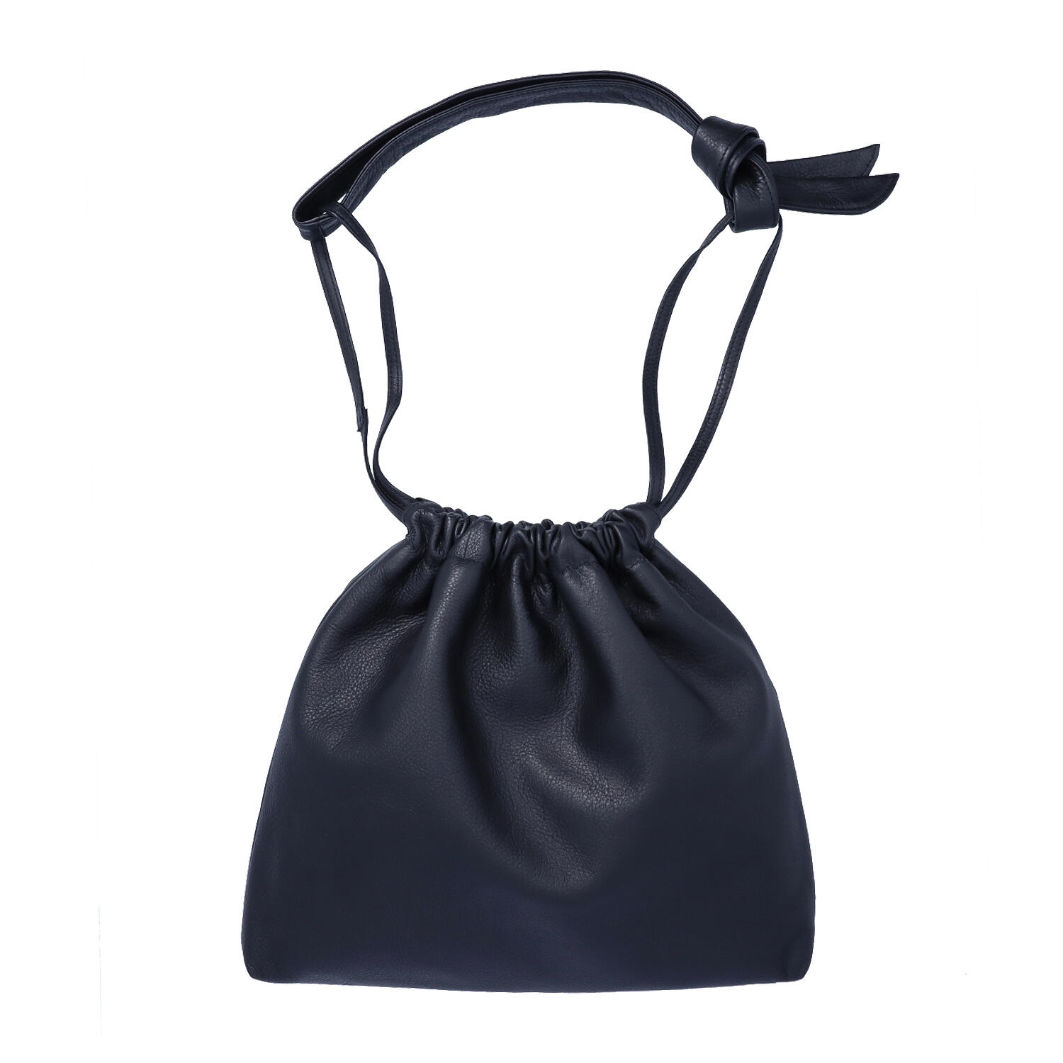 巾着型 軽量 ソフト 牛革 バッグ(大) | 株式会社 chi.wata | Japan