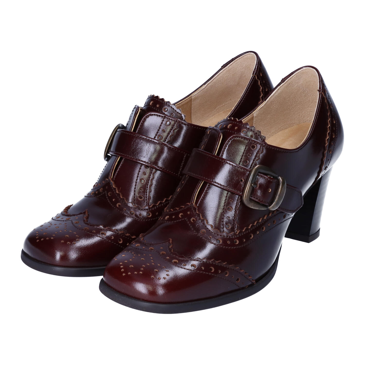 7㎝ヒール 牛革 モンクストラップシューズ | 株式会社 ハートビート