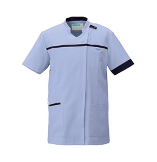 KZN706スクラブジャケット半袖（男女兼用）(アンティークローズ