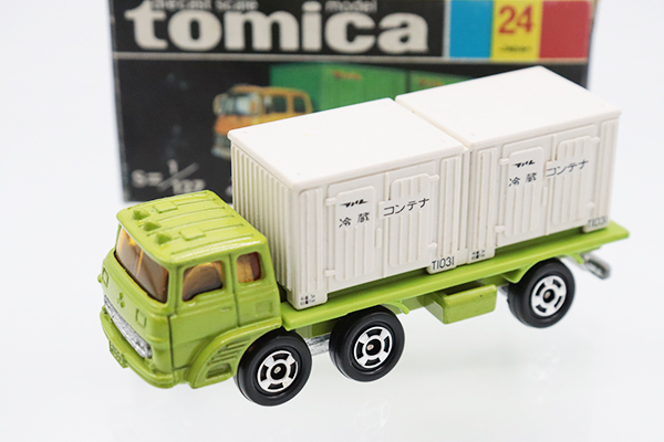黒箱トミカ90 ふそうコンテナ運搬車1/64 ミニカーショップ ケン