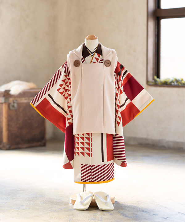 七五三(三歳男の子)着物レンタル｜【ゆめかんざし×ラフィネ】幾何学