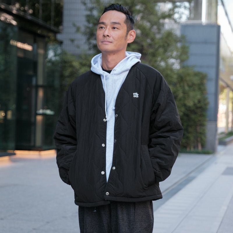 キルティングノーカラージャケット | 木梨サイクル