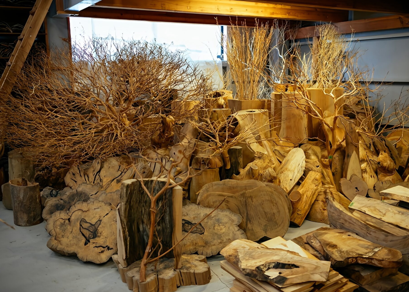 通販】白樺・枝・丸太などの自然素材｜店舗ディスプレイをおしゃれに