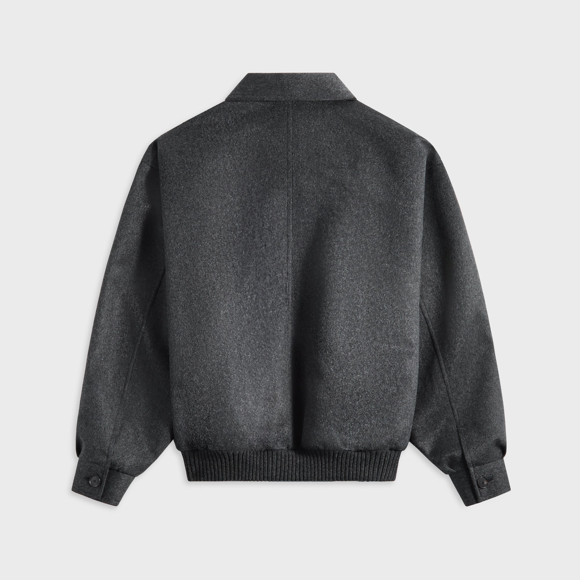 Auralee Cashmere Moleskin Zip Blouson - Top Charcoal – Kith