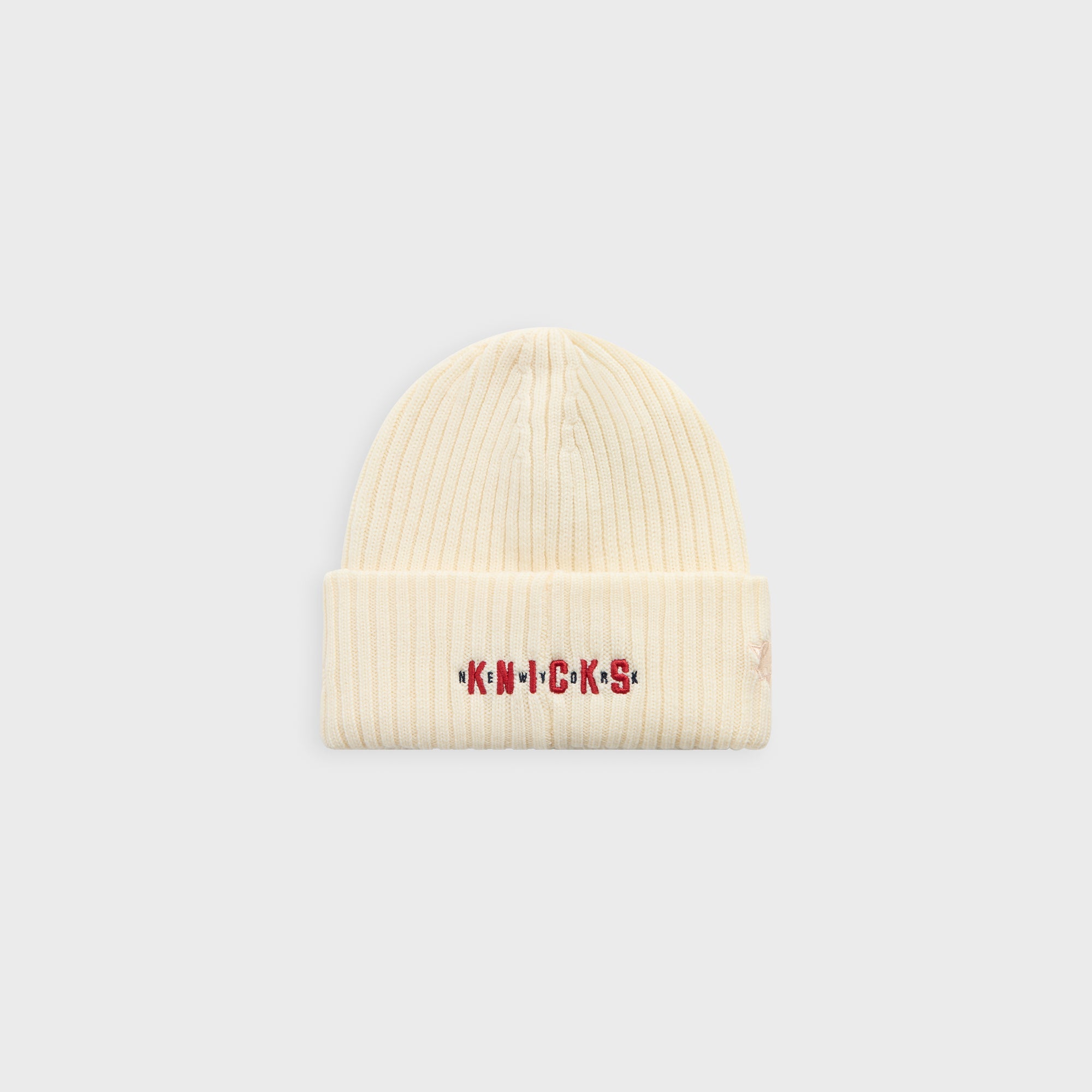 Kith & New Era for the New York Knicks Knit Beanie - Sandrift