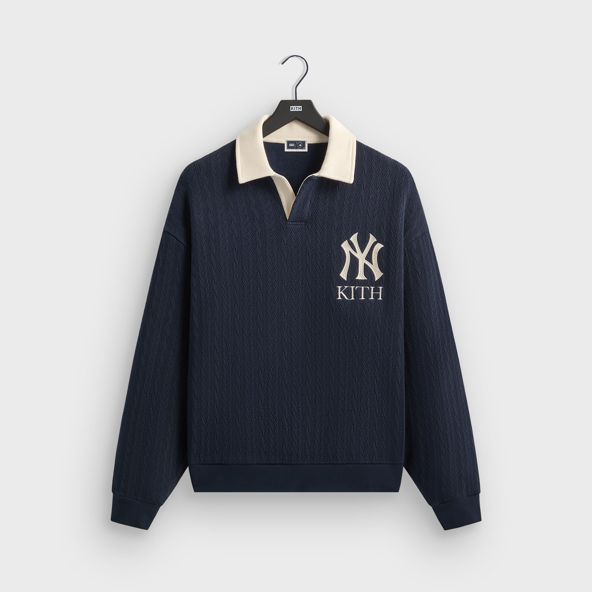 Kith for the New York Yankees Cable Fleece Nelson Sweatshirt - Nocturn