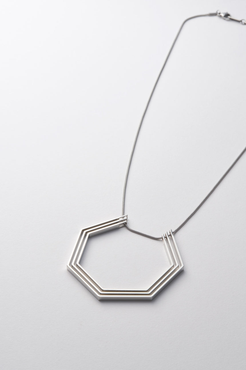 Polygon line | Heptagon（7角形）シルバー | シンプル 真鍮