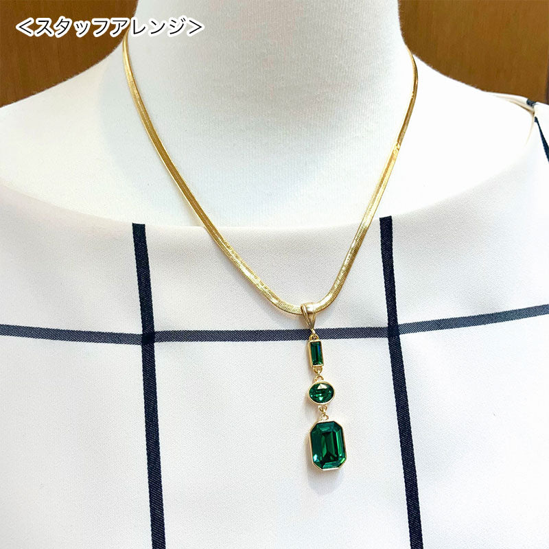 チェーンネックレス スネーク平 幅約3mm(アジャスター付) ゴールド