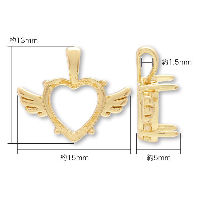 バチカン付石座 エンジェルハート ＃4884 8.8×8mm用 ロジウムカラー