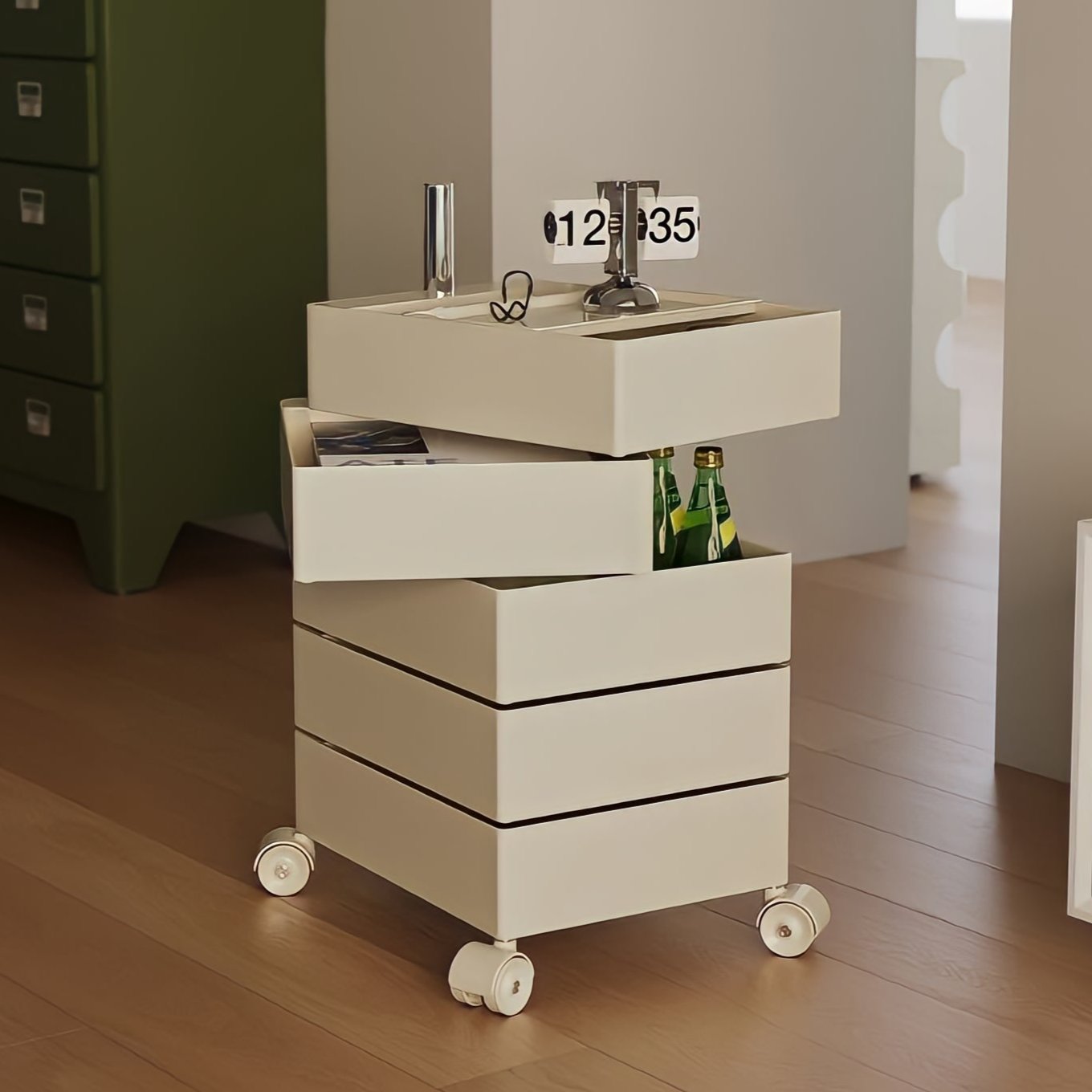 360°回転カラフルコンテナデスクワゴン – kocol