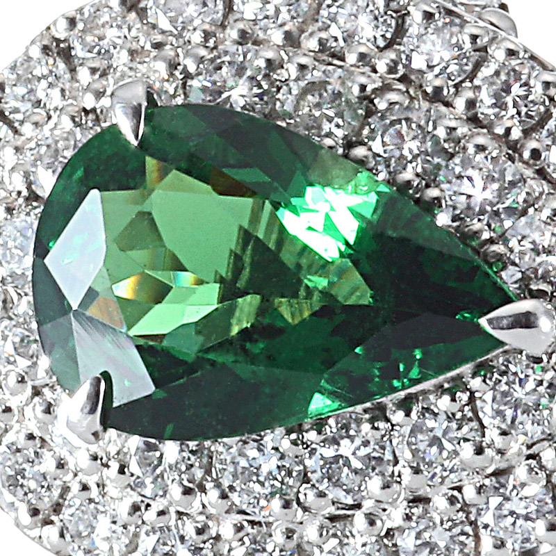 プラチナ ツァボライト(グリーングロッシュラーガーネット