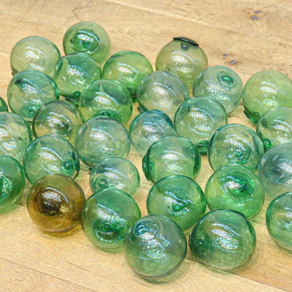 琥珀色 ガラス浮き玉 特大サイズ直径約40cm ヘソ無し レアカラー