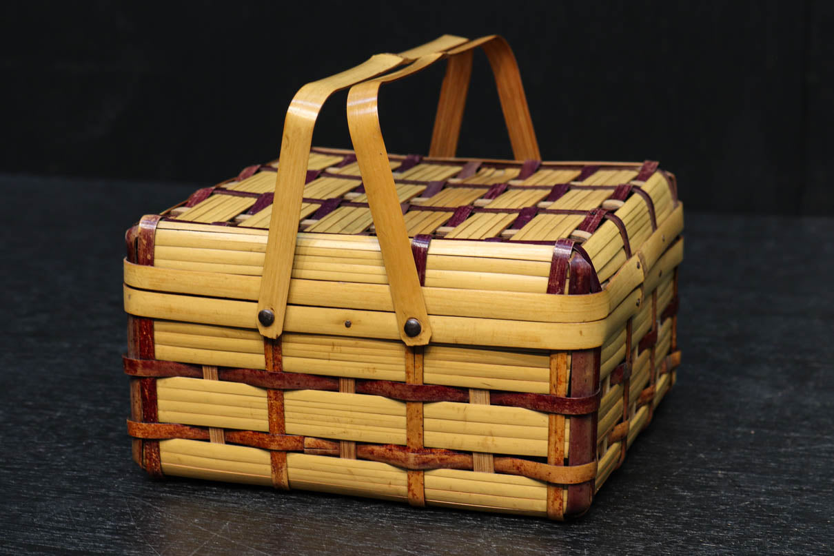 竹細工 竹編み細工 天然素材 手付き バスケット 籠 古民具 当時物