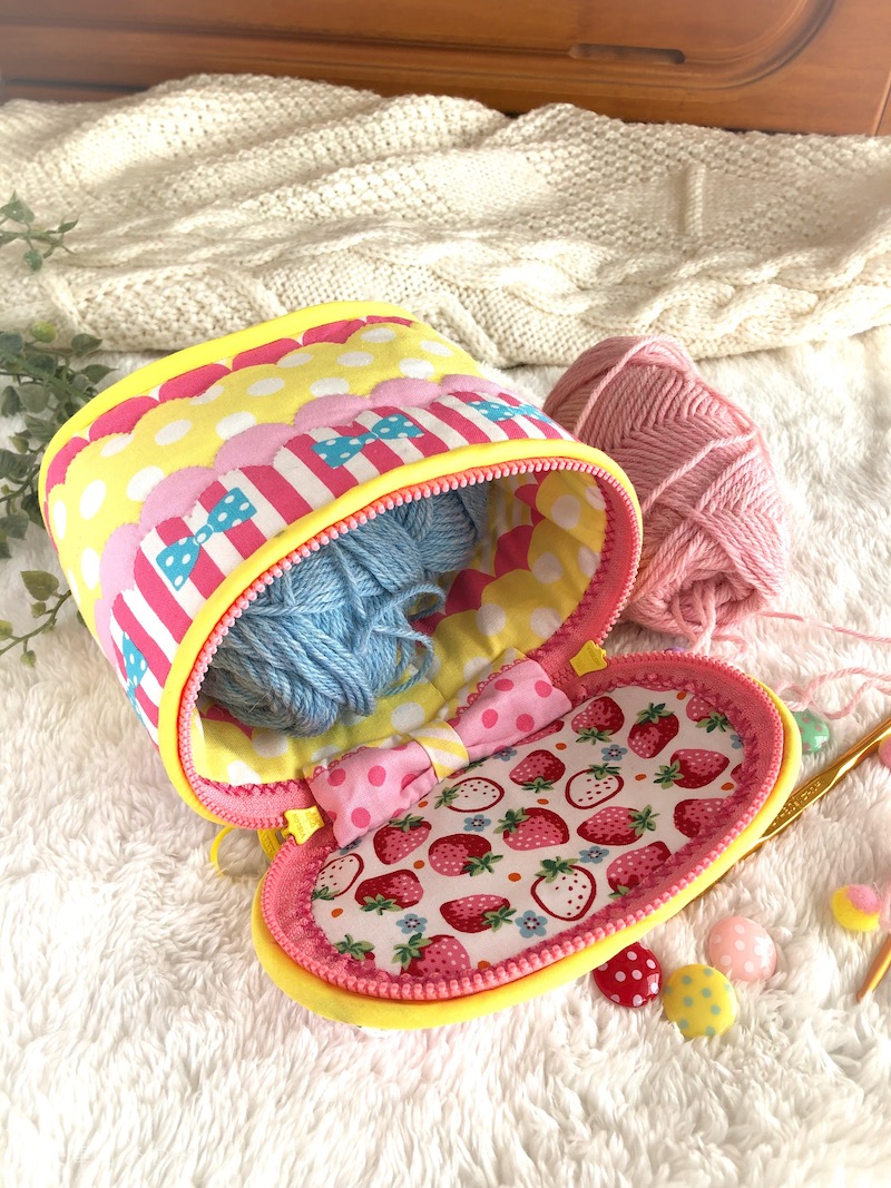 パッチワーク風の可愛いバニティポーチの作り方 | 無料レシピ | KOKKA