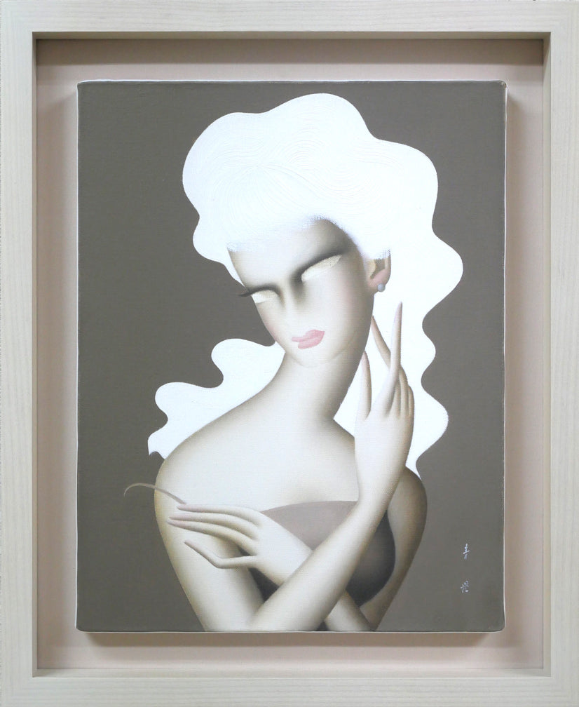 東郷青児「婦人像 （ピエール水彩額縁使用）」水彩画・色紙 絵画買取