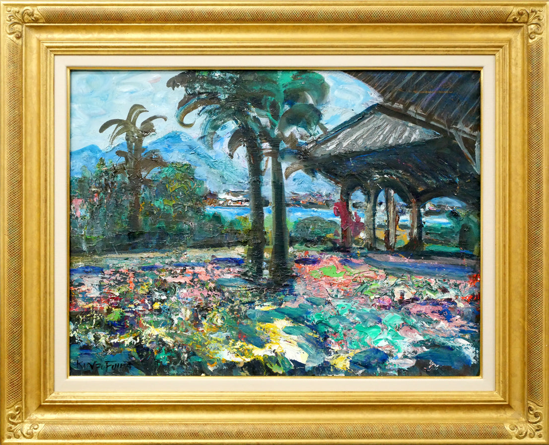 藤田謹三「小樽展望（旭台より）」油絵・F4号 絵画買取・販売の小竹美術