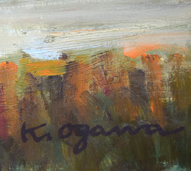 小川清「函館の建物」油絵・F30号 絵画買取・販売の小竹美術