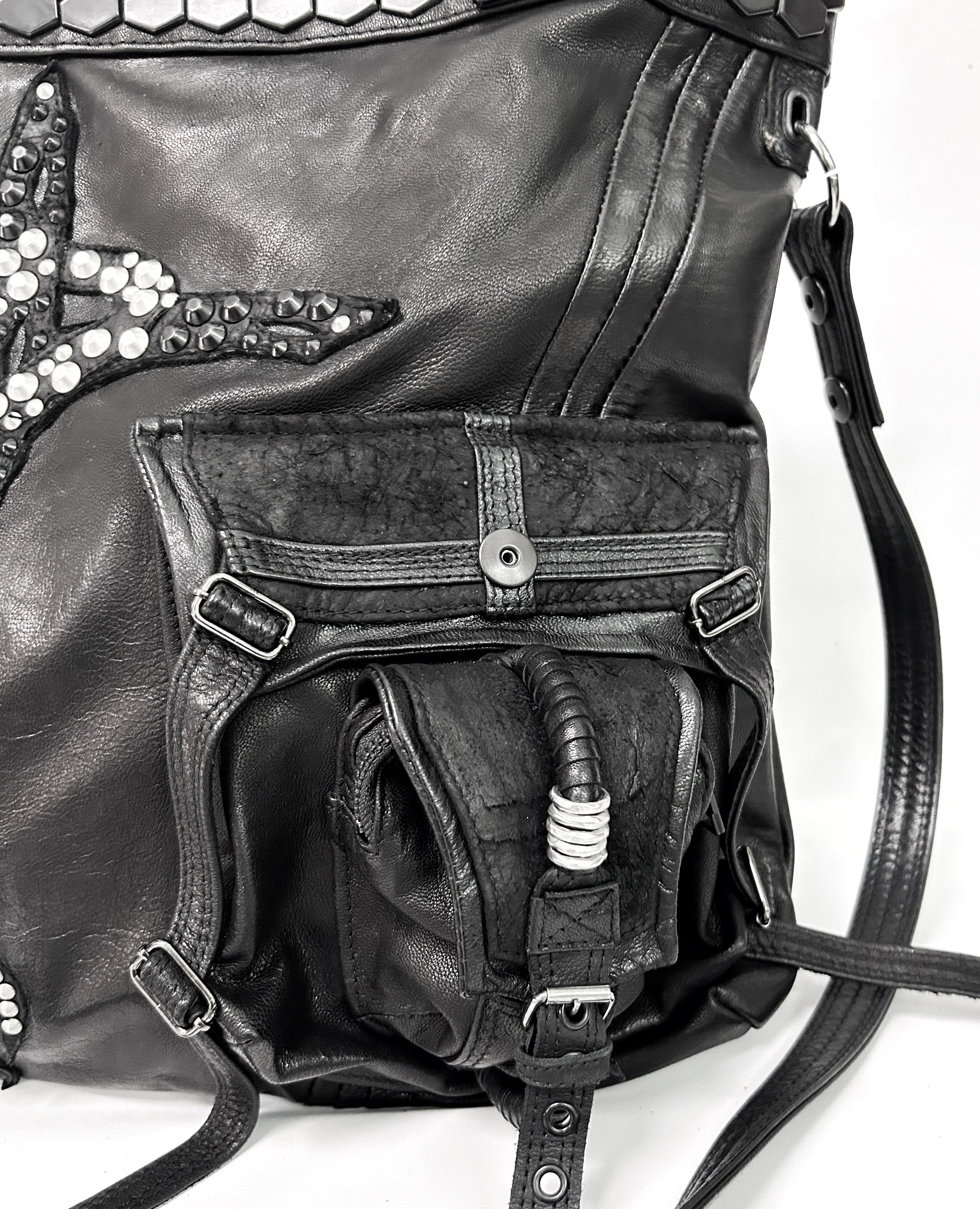 希少 リメイク レザー bag kmrii 00s archive v系 風 希少 リメイク