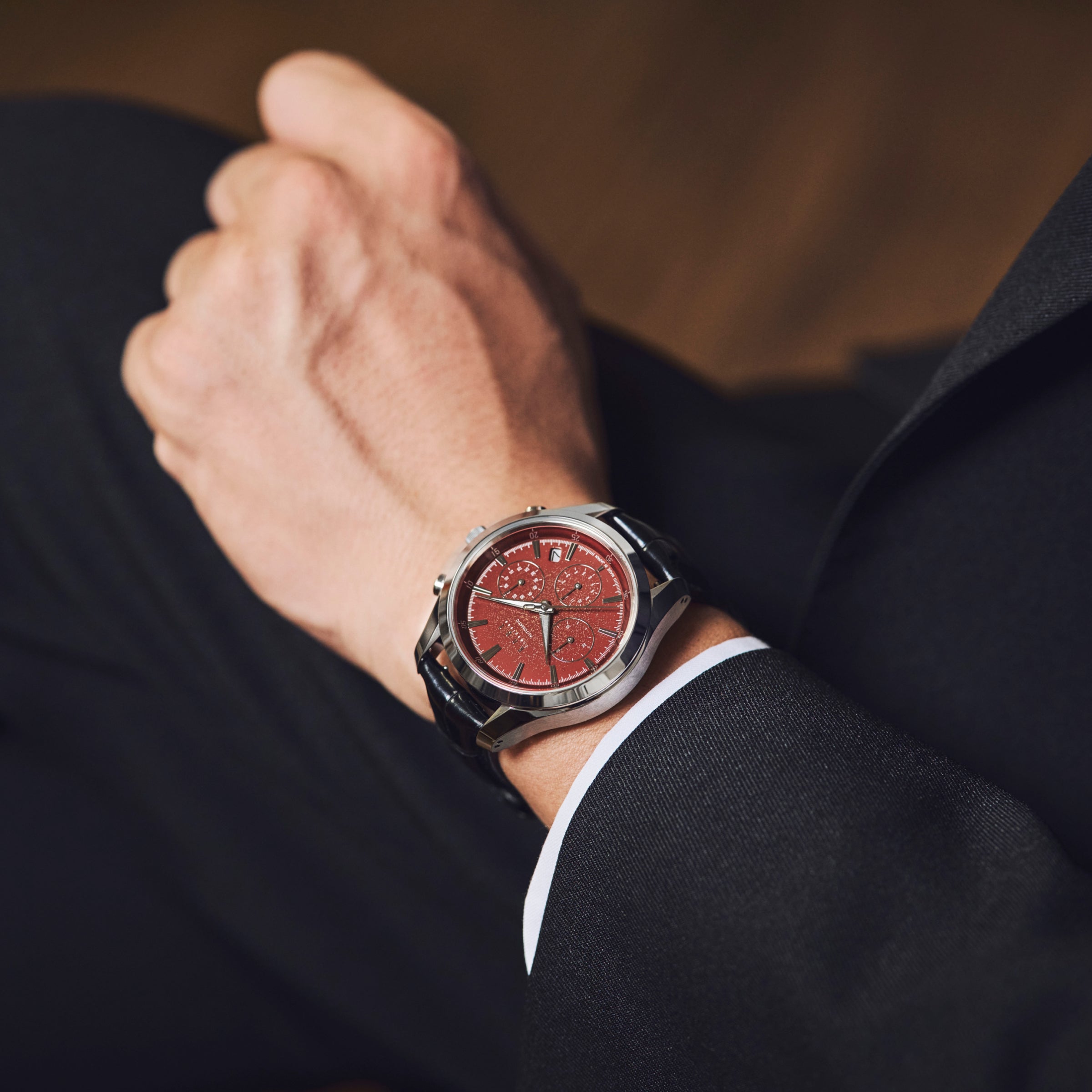 Knot ATC-40SVJPRDGS 機械式腕時計 メンズ 自動巻き レッド 日本製