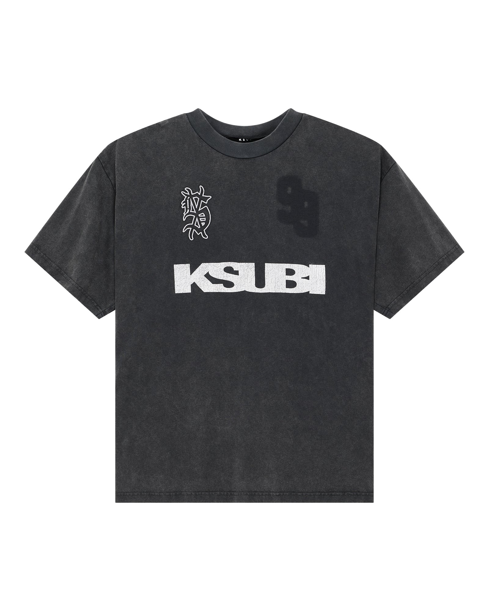 Mens Rugged Ekcess Ss Tee Blasted Black Tees | Ksubi ++