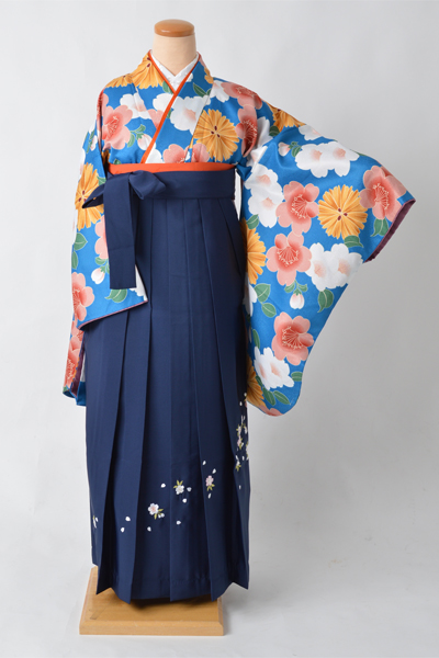 卒業袴【ヒロミチ・ナカノ 青白LL】｜着物レンタルあき (来店着付け