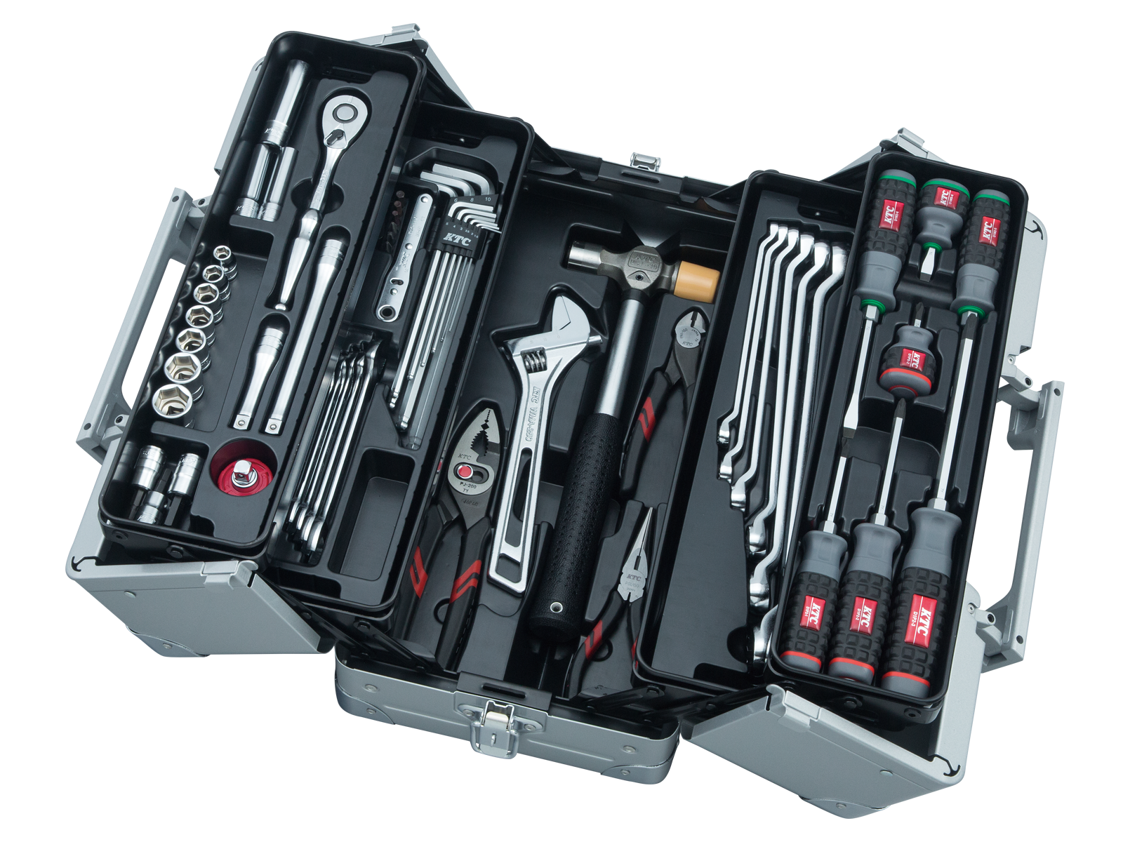9.5sq.工具セット（両開きメタルケースタイプ）[56点] | KTCツール