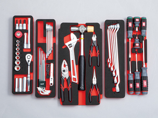 工具セット（両開きメタルケースタイプ）［56点］ | KTCツール