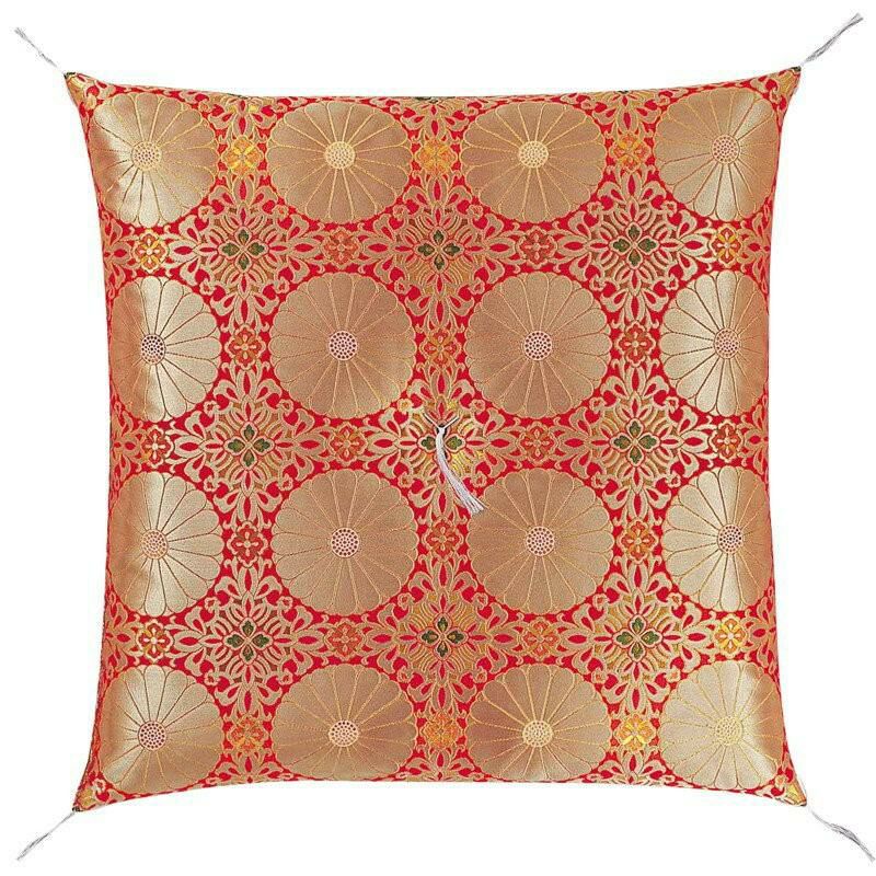 仏壇 座布団 御前座布団 「新金通 赤」 No.44 金襴/仏間用 仏前 お寺様