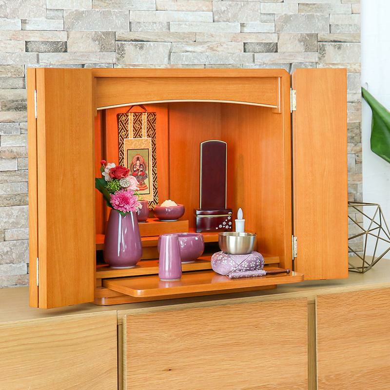 仏壇 ミニ 仏具セット 「スピカセット」 モダン 家具調仏壇 おしゃれ